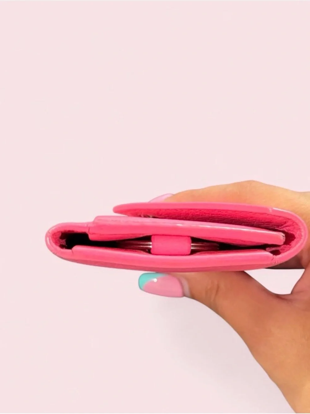 Balenciaga Pink Envelope Card Holder & Key ring wallet
